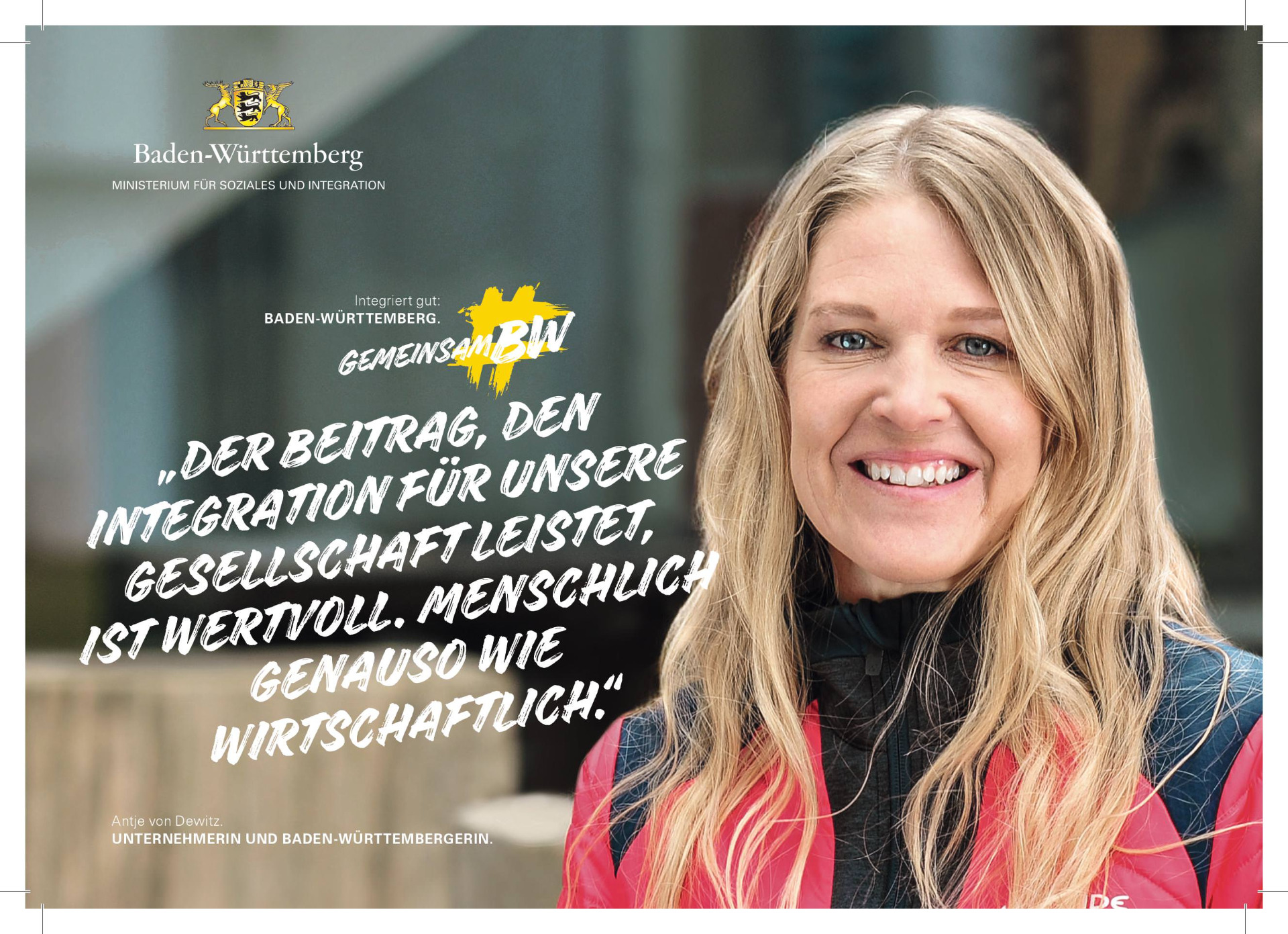 Antje von Dewitz, CEO VAUDE für die Kampagne #gemeinsamBW 