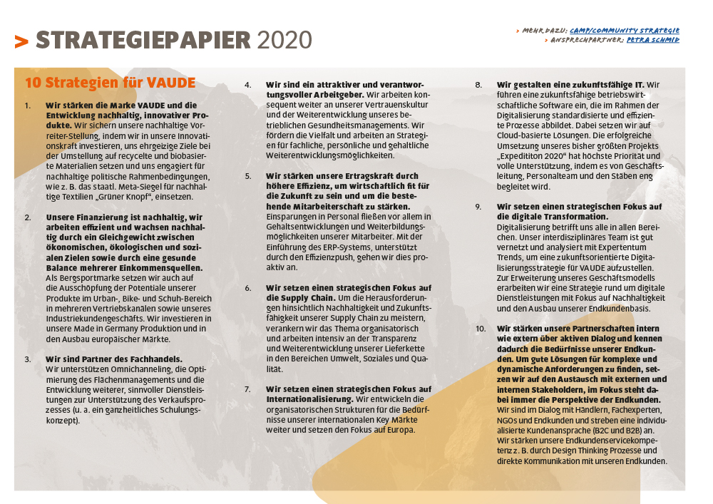 Unternehmensziele 2020